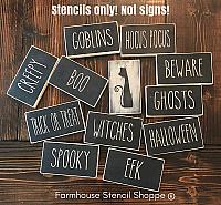 Skinny Halloween Stencil Set - Set of 12