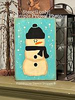 Snowman Overlay 2 - Snowman with hat - 2 pc overlay - 8"x12"