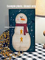 Snowman with Crow Overlay Stencil - 8"x12" - 2 pc set