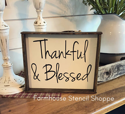 Thankful & Blessed 10"x8"