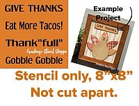 Thanksgiving Set of 4 - Turkey Set Stencils - 8"x8"