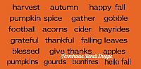 Tiny Fall Word Stencil Set - 25 Words on One Sheet