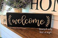Welcome with laurels - 16"x5"